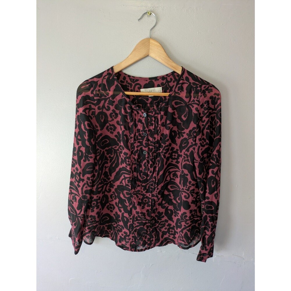 Whimsigoth sheer top, Petite MP, red and black fairy core blouse, y2k Loft